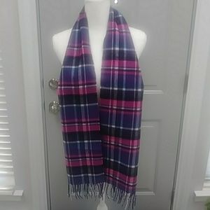 100% Cashmere Plaid Scarf - Made In Scotland